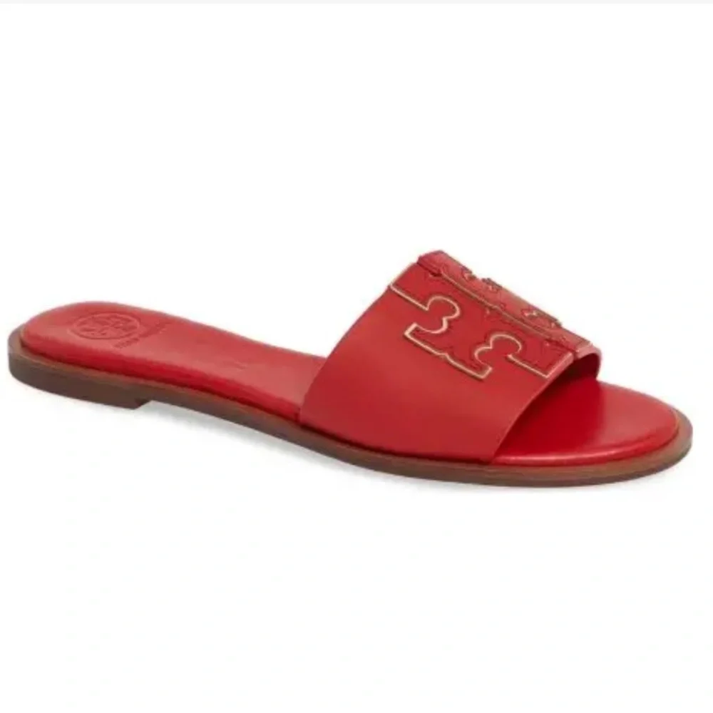 Tory Burch Ines Slide in Brilliant Red SZ 8